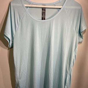 NEW RBX Light Blue Polyester Work Out Shirt